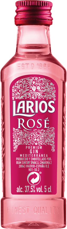 77,95 € Free Shipping | 20 units box Gin Larios Rosé Miniature Bottle 5 cl