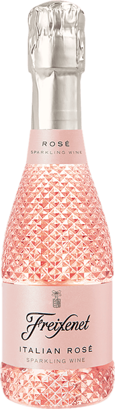 145,95 € Kostenloser Versand | 24 Einheiten Box Rosé Sekt Freixenet Italian Rosé Kleine Flasche 20 cl