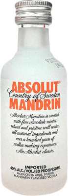 Vodka 12 units box Absolut Mandarina Miniature Bottle 5 cl