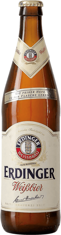 Бесплатная доставка | Коробка из 12 единиц Пиво Erdinger Weissbier — Белое пиво Германия Средняя бутылка 50 cl