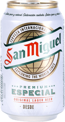 21,95 € Kostenloser Versand | 12 Einheiten Box Bier San Miguel Premium Especial Original Lager Alu-Dose 33 cl