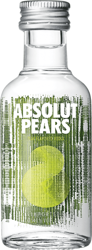 送料無料 | 12個入りボックス ウォッカ Absolut スウェーデン ミニチュアボトル 5 cl Pear — ナシ