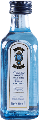 38,95 € | 盒装10个 金酒 Gin Bombay Sapphire 英国 微型瓶 5 cl