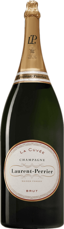2 129,95 € Envio grátis | Espumante Branco Laurent Perrier Brut — Bruto Cuvée A.O.C. Champagne Garrafa Balthazar 12 L