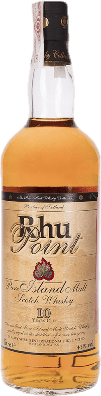 Envoi gratuit | Single Malt Whisky Rhu Point Ecosse Royaume-Uni 10 Ans 1 L