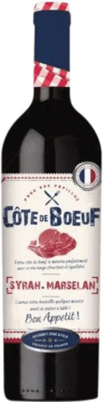 Free Shipping | Red wine Gourmet Père & Fils Côte de Boeuf Young France Syrah, Marselan 75 cl