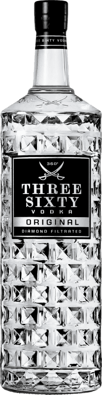 Envio grátis | Vodca Three Sixty Original Alemanha 70 cl