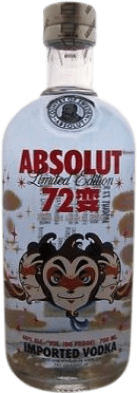 Envio grátis | Vodca Absolut 72 变 Suécia 70 cl