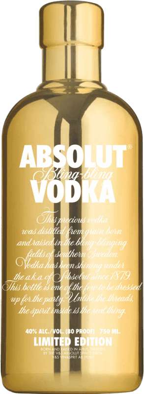 Envío gratis | Vodka Absolut Bling Bling Second Skin Edición Limitada Suecia 1 L