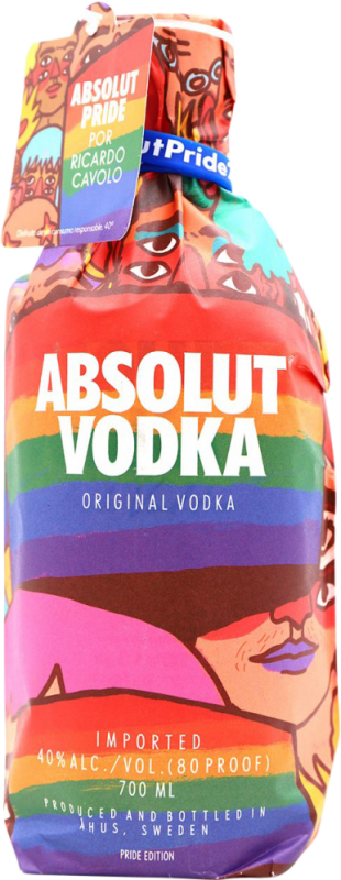 Envio grátis | Vodca Absolut World Pride Suécia 70 cl