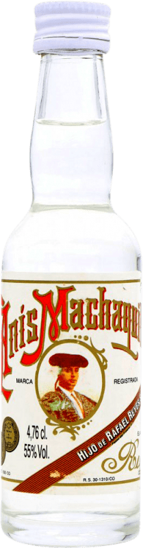 5,95 € Envio grátis | Anis Anís Machaquito Extra Seco Garrafa Miniatura 4 cl