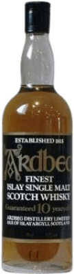 Whisky Single Malt Ardbeg Escocia Black — Edición Negra 10 Años 70 cl Ejemplar Coleccionista No Apto para Consumo
