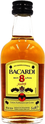 ラム Bacardí 8 年 ミニチュアボトル 5 cl