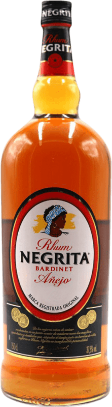 Envío gratis | Ron Bardinet Negrita República Dominicana Botella Especial 1,5 L