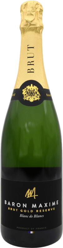 12,95 € | White Sparkling Wine Baron Maxime Brut Gold Edition, Blanc de Blancs Reserve — Aged France 75 cl
