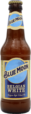 送料無料 | ビール Blue Moon Blanche — ホワイトビール アメリカ 1/3ボトル 33 cl