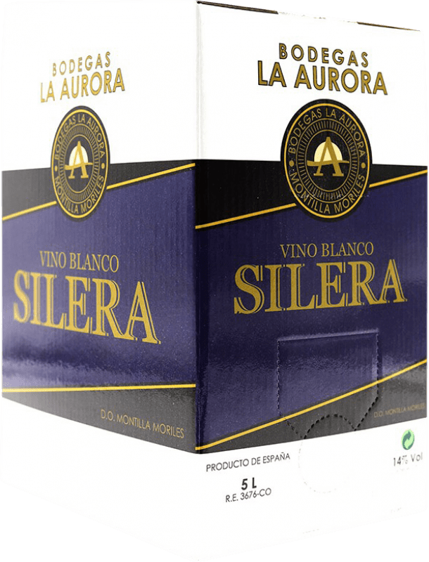 Бесплатная доставка | Белое вино La Aurora Silera Blanco D.O. Montilla-Moriles Испания Bag in Box 5 L