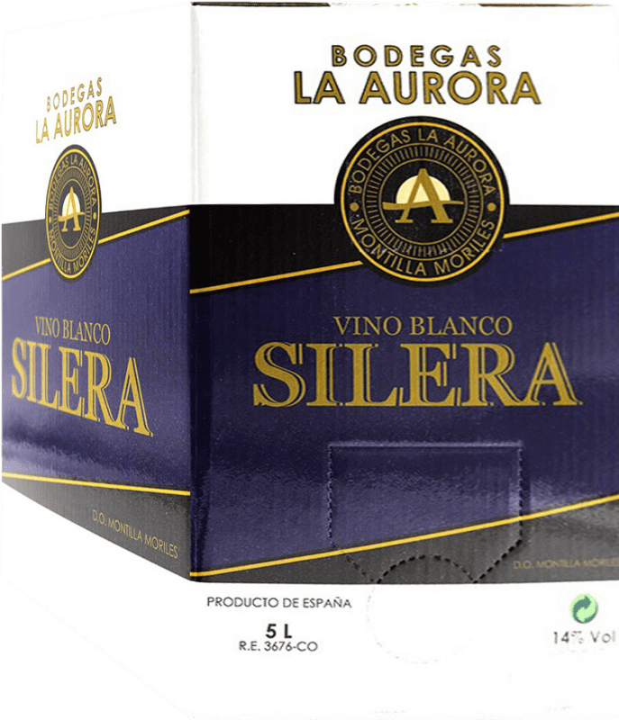 Envío gratis | Vino blanco La Aurora Silera Blanco D.O. Montilla-Moriles España Bag in Box 5 L