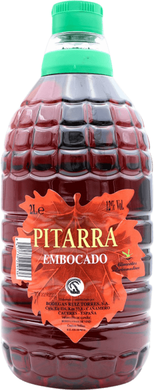 Free Shipping | Red wine Ruiz Torres Pitarra Embocado Spain Special Bottle 2 L