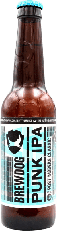 Free Shipping | Beer BrewDog Punk IPA United Kingdom One-Third Bottle 33 cl