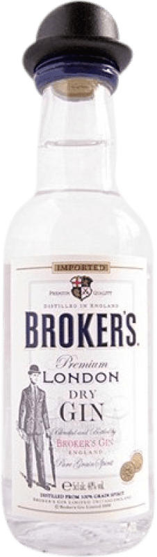 Free Shipping | Gin Broker's Gin United Kingdom Miniature Bottle 5 cl