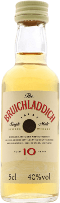 Single Malt Whisky Bruichladdich Spécimen de Collection 10 Ans Bouteille Miniature 5 cl