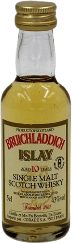 31,95 € Бесплатная доставка | Виски из одного солода Bruichladdich Коллекционный образец 10 Лет миниатюрная бутылка 5 cl