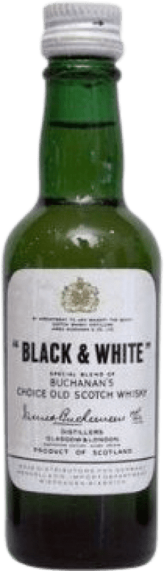 4,95 € Envoi gratuit | Whisky Blend Buchanan's Black & White Bouteille Miniature 5 cl