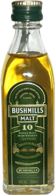 Envio grátis | Whisky Single Malt Bushmills Irlanda 10 Anos Garrafinha Miniatura 5 cl