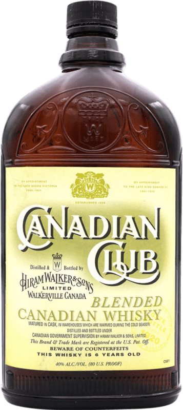 Free Shipping | Whisky Blended Canadian Club Collector's Specimen Canada 6 Years 70 cl