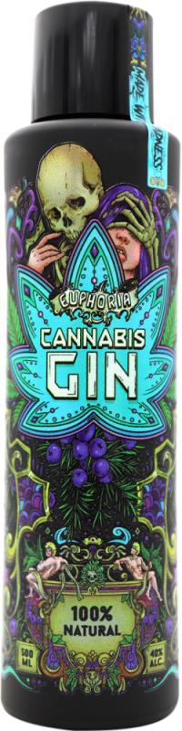 34,95 € Envío gratis | Ginebra Gin Hill's Euphoria Cannabis Botella Medium 50 cl