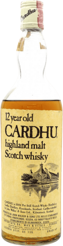 免费送货 | 威士忌单一麦芽威士忌 Cardhu 1970's 收藏家标本 苏格兰 英国 12 岁 70 cl