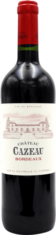 Envoi gratuit | Vin rouge Château Cazeau A.O.C. Bordeaux France 75 cl