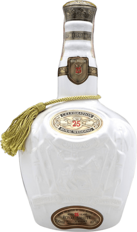 送料無料 | ウイスキーブレンド Chivas Regal Royal Salute Royal Wedding Crown Prince of Japan イギリス 25 年 70 cl