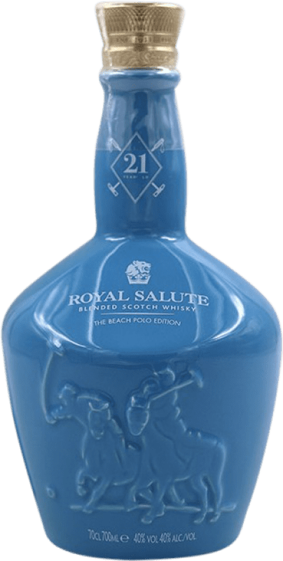 Envoi gratuit | Blended Whisky Chivas Regal Royal Salute The Beach Polo Edition Royaume-Uni 21 Ans 70 cl