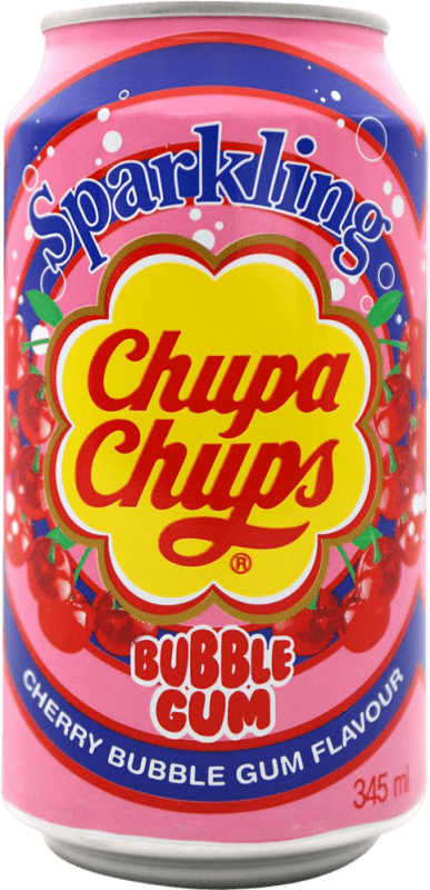 Free Shipping | Soft Drinks & Mixers Chupa Chups Cherry Bubble Gum Spain Can 33 cl