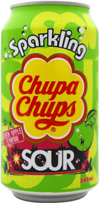 Бесплатная доставка | Напитки и миксеры Chupa Chups Green Apple Испания Банка 33 cl
