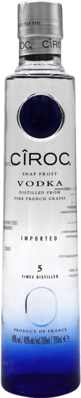 Envio grátis | Vodca Cîroc França Garrafa Pequena 20 cl