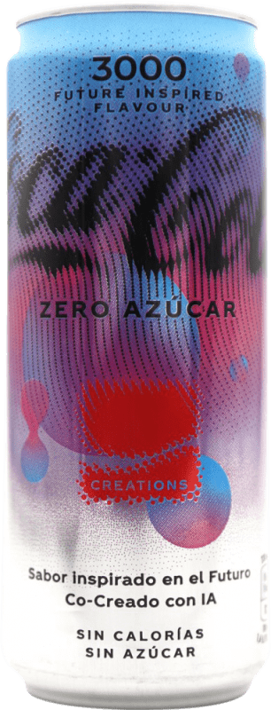 1,95 € Envio grátis | Refrescos e Mixers Coca-Cola 3000 Zero con IA Lata 33 cl