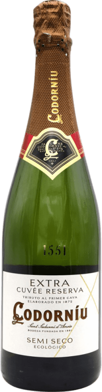 Envoi gratuit | Blanc mousseux Codorníu Extra Demi-Sec Demi-Sucré D.O. Cava Espagne 75 cl