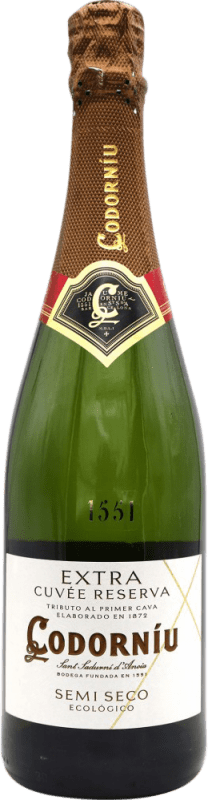 8,95 € | Белое игристое Codorníu Extra Полусухое Полусладкое D.O. Cava Испания 75 cl
