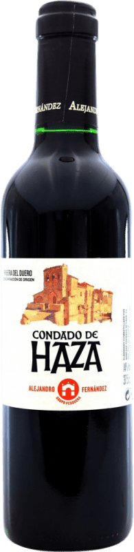 6,95 € Spedizione Gratuita | Vino rosso Condado de Haza Crianza D.O. Ribera del Duero Mezza Bottiglia 37 cl