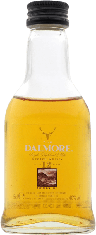 Envoi gratuit | Single Malt Whisky Dalmore The Black Isle Ecosse Royaume-Uni 12 Ans Bouteille Miniature 5 cl