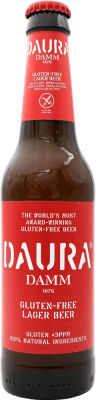 Бесплатная доставка | Пиво Daura Lager Испания Бутылка на треть 33 cl Gluten Free — Без глютена