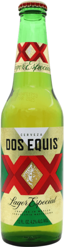 Kostenloser Versand | Bier Dos Equis. Lager Especial Mexiko Drittel-Liter-Flasche 35 cl