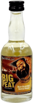 Envio grátis | Whisky Blended Douglas Laing's Big Peat Islay Reino Unido Garrafinha Miniatura 5 cl