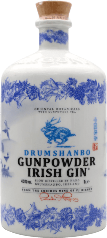 Free Shipping | Gin Drumshanbo Gunpowder Cerámica Ireland 1 L