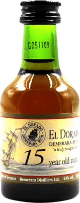 Ром Demerara El Dorado 15 Лет миниатюрная бутылка 5 cl