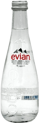 1,95 € | Wasser Evian Mineral Natural — Natürliches Mineral, Pure — Pur Frankreich Drittelliterflasche 33 cl