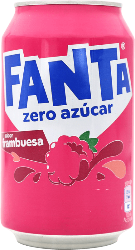 Free Shipping | Soft Drinks & Mixers Fanta Frambuesa Spain Can 33 cl